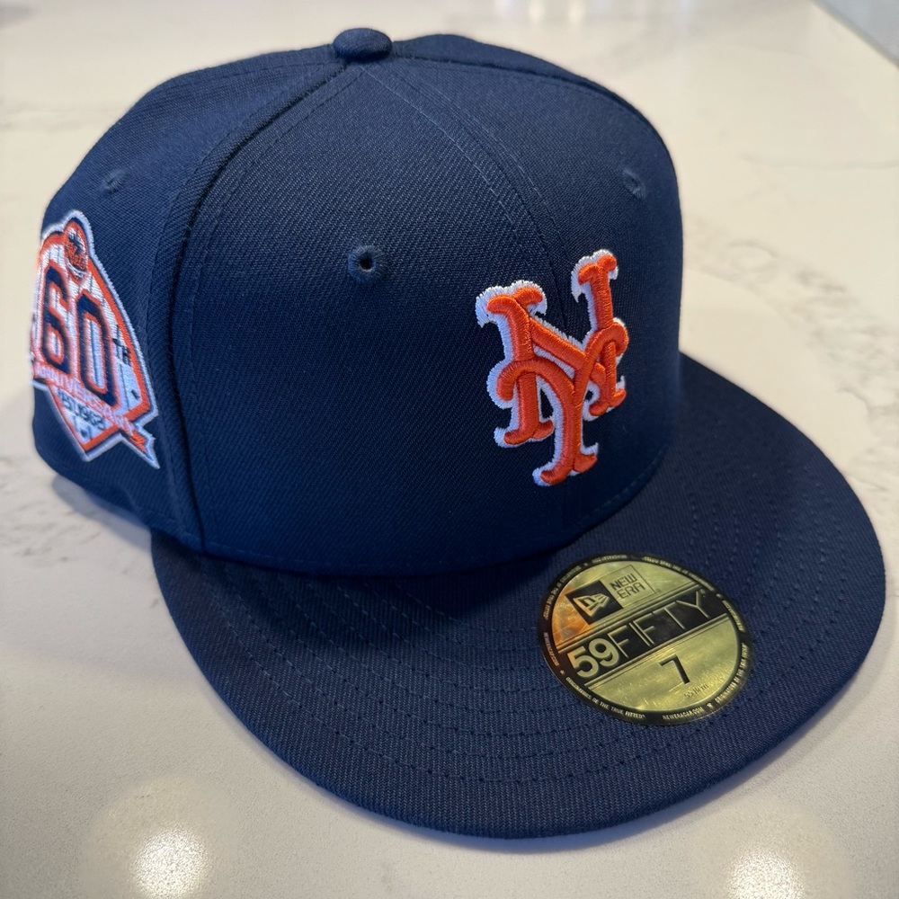 NY Mets 60th Anniversary 59FIFTY New Era Fitted Navy Hat
